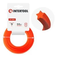 Лiска для тримера "зірка", 3.0 мм x 15 м INTERTOOL DT-2310