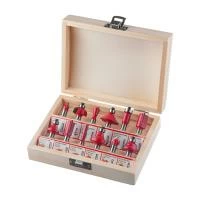 Набір фрез кінцевих по деревині, 12 шт. INTERTOOL HT-0071