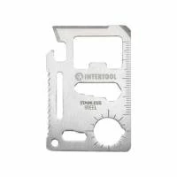 Картка мультитул, 11 в 1 INTERTOOL HT-0589