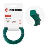 Лiска для тримера "квадрат" кручена, 1.6 мм x 15 м INTERTOOL DT-2321