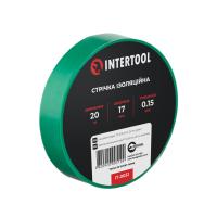 Стрічка ізоляційна 0.15мм*17мм*20м зелена INTERTOOL IT-0051