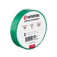 Стрічка ізоляційна 0.15мм*17мм*20м зелена INTERTOOL IT-0051