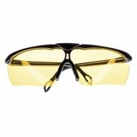 Окуляри захисні, жовті, лінзи полікарбонат, заушники полікарбонат чорні, протиударні, оптичний клас 3 INTERTOOL SP-0091