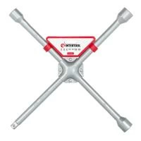 Ключ балонний хрестовий, укріплений, 1/2", 406×16 мм, 17×19×21 мм, професіональний INTERTOOL HT-1603