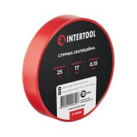 Стрічка ізоляційна 0.15мм*17мм*25м червона INTERTOOL IT-0060