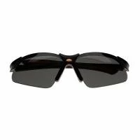 Окуляри захисні, затемнені, лінзи полікарбонат, заушники чорні нейлонові, гумова накладка на ніс, захист від удару INTERTOOL SP-0097