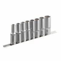 Набір головок подовжених на планці: 10, 12, 13, 14, 15, 17, 19, 22 - 1/2", 8 од. INTERTOOL ET-6009