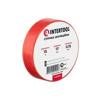Стрічка ізоляційна 0.15мм*17мм*15м червона INTERTOOL IT-0040
