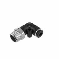 З'єднання цангове L-образне для поліуретанових та ін. шлангів 4 мм, 1/4" зовнішня різьба INTERTOOL PT-2330