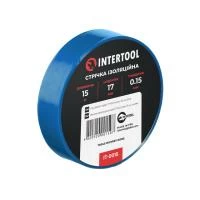Стрічка ізоляційна, 17 мм * 15 м * 0.15 мм, синя  INTERTOOL IT-0015