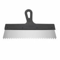 Шпатель із нержавіючої сталі, 350 мм, зуб: 6×6 мм INTERTOOL KT-2356