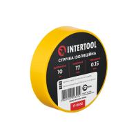Стрічка ізоляційна, 17 мм * 10 м * 0.15 мм, жовта INTERTOOL IT-0032