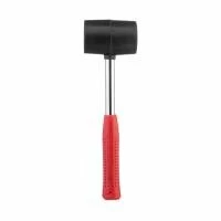 Киянка гумова 450г, 65 мм, чорна гума, металева ручка INTERTOOL HT-0231