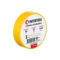 Стрічка ізоляційна 0.15мм*17мм*10м жовта INTERTOOL IT-0032