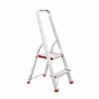 Стрем'янка з алюмінію, 2 сходинки, висота до платформи 410мм INTERTOOL LT-1002
