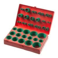 Комплект гумових ущільнювальних кілець, 419 од, зелені INTERTOOL AT-5419