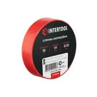 Стрічка ізоляційна, 17 мм * 15 м * 0.15 мм, червона INTERTOOL IT-0040