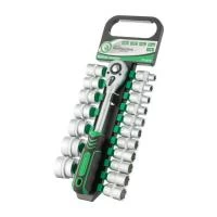 Набір шестигранних головок з тріскачкою, 1/2", 19 од. (8-32 мм) INTERTOOL ET-6019