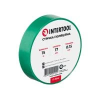 Стрічка ізоляційна 0.15мм*17мм*15м зелена INTERTOOL IT-0041