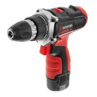 Дриль-шурупокрут акумуляторний, Li-Ion 12 В, 18 Nm, 1.5 Аг, 2 швидкості, 0-400/0-1500 об/хв., 2 акумулятори INTERTOOL WT-0321