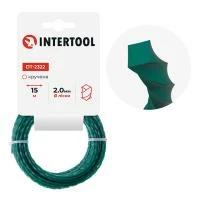 Лiска для тримера "квадрат" кручена, 2.0 мм x 15 м INTERTOOL DT-2322