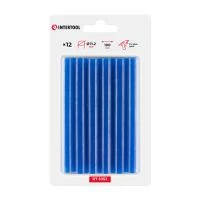 Комплект клейових стрижнів блакитних, 11,2×100 мм, 12 шт. INTERTOOL RT-1052