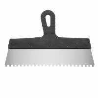 Шпатель із нержавіючої сталі, 300 мм, зуб: 6×6 мм INTERTOOL KT-2306