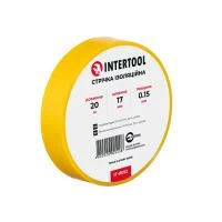 Стрічка ізоляційна 0.15мм*17мм*20м жовта INTERTOOL IT-0052