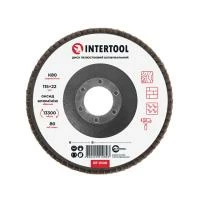 Диск шліфувальний пелюстковий, 115×22 мм, зерно K80, 13300 об/хв INTERTOOL BT-0108