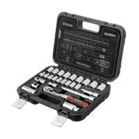 Набір інструментів STORM, 3/8", Cr-V, 26 од., головки: 6-24 мм, кейс INTERTOOL ET-8026