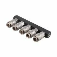 Розгалужувач повітря 1/4 "на 5 виходів, прямий, 10 bar, зі швидкороз'ємними з'єднаннями INTERTOOL PT-1857