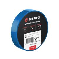 Стрічка ізоляційна 0.15ммx17ммx20м синя (упак 10 шт) INTERTOOL IT-0020