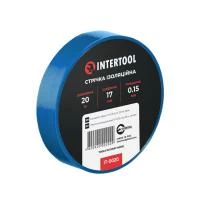 Стрічка ізоляційна 0.15ммx17ммx20м синя (упак 10 шт) INTERTOOL IT-0020