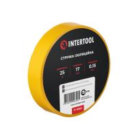 Стрічка ізоляційна 0.15мм*17мм*25м жовта INTERTOOL IT-0062