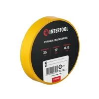Стрічка ізоляційна, 17 мм * 25 м *0,15 мм, жовта INTERTOOL IT-0062