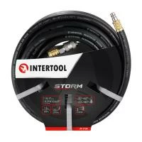 Шланг гумовий повітряний, армований, до 20 атм, 10×17 мм, 15 м, зі швидкороз'ємними з'єднаннями, STORM INTERTOOL PT-1739