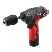 Дриль-шурупокрут акумуляторний, 12 В, 30 Nm, 0-350/0-1300 об/хв, патрон 0,8-10 мм, 2,0 Аг, знімний патрон INTERTOOL WT-0318