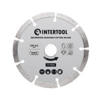 Диск відрізний сегментний алмазний, 125мм, 16-18% INTERTOOL CT-1002