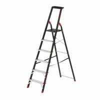 Драбина 6 сходинок, лоток для інвентарю, сталевий профіль, висота верхньої сходинки 1280мм, 481х1138х1787мм, 150кг INTERTOOL LT-0056