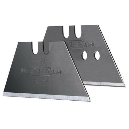 Леза запасні для оздоблювальних робіт, трапецевидні 1991 з отворами, довжиною 50 мм, шириною 19 мм, товщиною 0.45 мм, 5 штук STANLEY 0-11-911