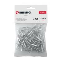Заклепка алюмінієва 4.0 x 20.0 мм, уп. 50 шт. INTERTOOL RT-4020