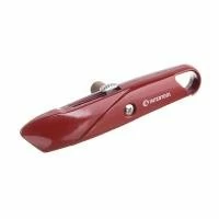 Ніж трапецієподібний, 60×19 мм, з висувним лезом, металевий корпус INTERTOOL HT-0505