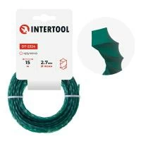 Лiска для тримера "квадрат" кручена, 2.7 мм x 15 м INTERTOOL DT-2324