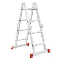 Драбина з алюмінію, багатофункціональна, трансформер, 4*2, 2,38 м INTERTOOL LT-0028