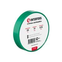 Стрічка ізоляційна 0.15мм*17мм*25м зелена INTERTOOL IT-0061