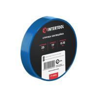 Стрічка ізоляційна 0.15мм*17мм*25м синя INTERTOOL IT-0025