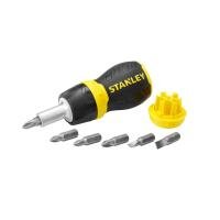 Викрутка - набір Multibit Stubby, реверсивна, з шістьма змінними бітами STANLEY 0-66-358
