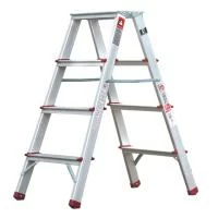 Стрем'янка алюмінієва двостороння 4 сходинки, висота 880 мм INTERTOOL LT-1104