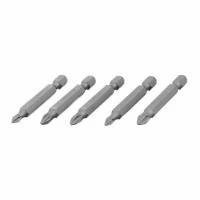 Набір викруткових насадок, PH1, PH2, PZ1, PZ2, 1/4"×50 мм, ACR, S2, 5 од., STORM INTERTOOL VT-0205