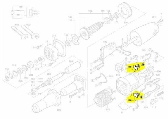 Щіткотримач AEG GS500E Щіткотримач AEG GS500E
